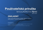 Samsung SL-M2070F
Čiernobiela multifunkčn&aacute; tlačiareň s faxom 20 str&aacute;n/min
 Už&iacute;vateľsk&aacute; pr&iacute;ručka
