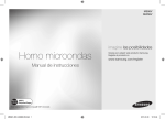 Samsung Microondas simples ME86V-BB manual de utilizador