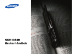 Samsung SGH-D840 Bruksanvisning