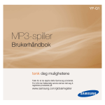 Samsung YP-Q1 16GB Bruksanvisning