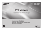 Samsung DVD-D360K Vartotojo vadovas