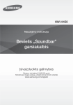 Samsung 320 W 2,1 Soundbar H551 Vartotojo vadovas