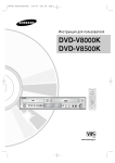 Samsung DVD-V8000K Vartotojo vadovas