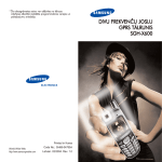 Samsung SGH-X600 Lietotāja rokasgrāmata