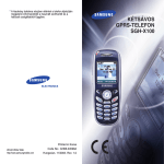 Samsung SGH-X100 Felhasználói kézikönyv
