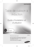 Samsung Table &agrave; induction 3 foyers, 7.2 KW - NZ63F3NM1AB/UR Manuel de l'utilisateur(User manual)