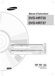 Samsung DVD-HR735 Manuel de l'utilisateur