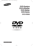 Samsung DVD-HD850 Brugervejledning