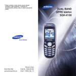 Samsung SGH-X100 Uživatelsk&aacute; přiručka