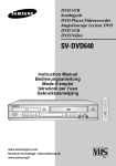 Samsung SV-DVD640 Uživatelská přiručka