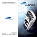 Samsung SGH-E700 Priručnik za korisnike