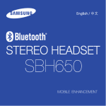 Samsung SBH650 用戶手冊