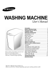 Samsung WA80HA User Manual