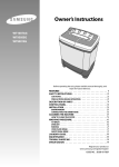 Samsung WT9001EG Semi Automatic with Rust Free, 7 kg User Manual