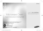 Samsung MW73AD-B Solo MWO with Auto Cook, 20 L User Manual