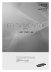 Samsung 24" TV (LED) monitor Doubles as the perfect personal TV  TD390 User Manual