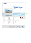 Samsung SPF-72H 用户手册
