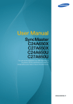 Samsung 24" C24A650XHubProfessional Monitor User Manual