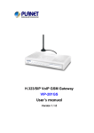 GSM VoIP Gateway User Guide - PLANET Technology Corporation.