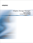 Adaptec Storage Manager: Direct Attached Storage User's Guide