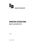 OPERATING INSTRUCTIONS Batch Controller BC-2 - broen-sei