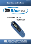 HYDROMETTE BL COMPACT Operating Instructions