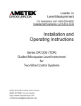 Installation and Operating Instructions