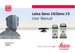 Leica Zeno 10/Zeno 15 User Manual