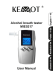 User Manual Alcohol breath tester MIE0217