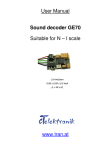 User Manual Sound decoder GE70 Suitable for N – I