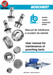 User manual for maintenance of punching tools