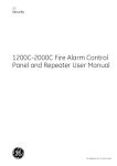 1200C-2000C Fire Alarm Control Panel and Repeater User Manual