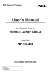 User's Manual - NEC Display Solutions Europe