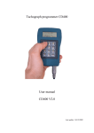 Tachograph programmer CD400 User manual CD400 V2.0