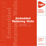 Embedded Retaining Walls - User manual