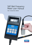 SKF Belt Frequency Meter user manual