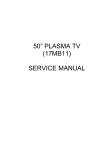 50” PLASMA TV (17MB11) SERVICE MANUAL