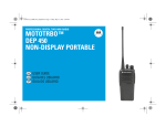 MOTOTRBO DEP 450 Non-Display Portable User Guide