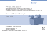 Operating Instructions PTB 01 ATEX 2064 U Example