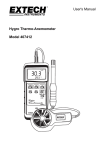 User's Manual Hygro Thermo-Anemometer Model 407412