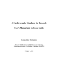A Cardiovascular Simulator for Research User's Manual