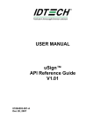 USER MANUAL uSign™ API Reference Guide V1.01