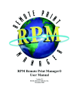 RPM Remote Print Manager&reg; User Manual