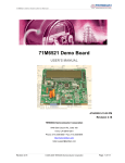 71M6521 Demo Board User's Manual