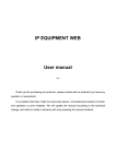 IP EQUIPMENT WEB User manual