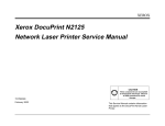 Xerox DocuPrint N2125 Network Laser Printer Service Manual
