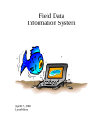 Field Data Information System User Guide