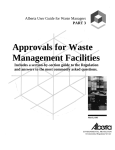 Alberta User Guide for Waste Managers