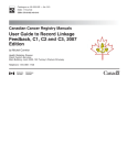 User guide to record linkage feedback, C1, C2 and C3, 2007 edition