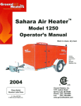 2004 SAH 1250 Operators Manual